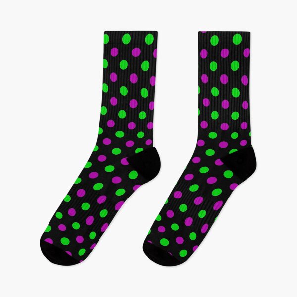 Item preview, Purple Green Polka Dots On Black Background Design  designed and sold by PatternTitan.