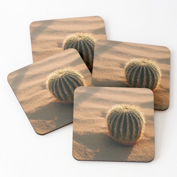 Item preview, Impresión artística de un cactus solitario del desierto: fotografía minimalista de la hora dorada designed and sold by Pink & California.