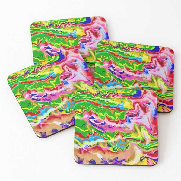Item preview, Pouring colourful acrylic painting designed and sold by ViPryArt.