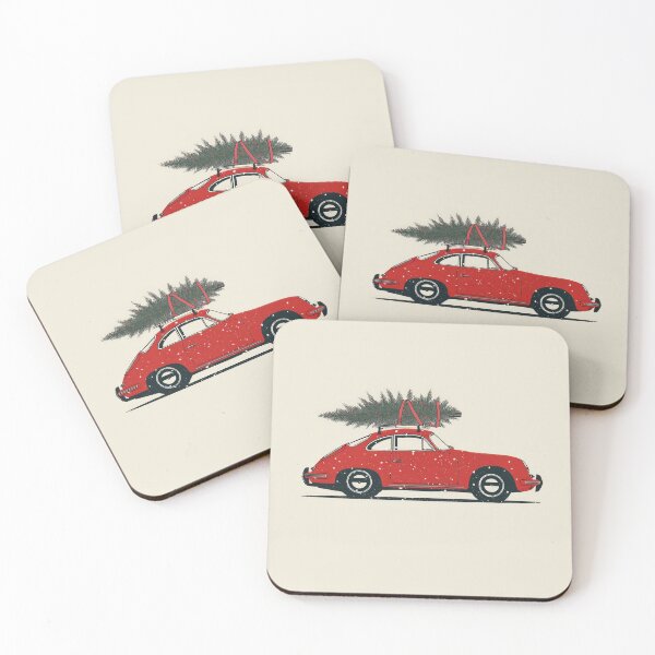 Item preview, Vintage Porsche 356 Christmas Tree essential illustration designed and sold by blackdogshop.
