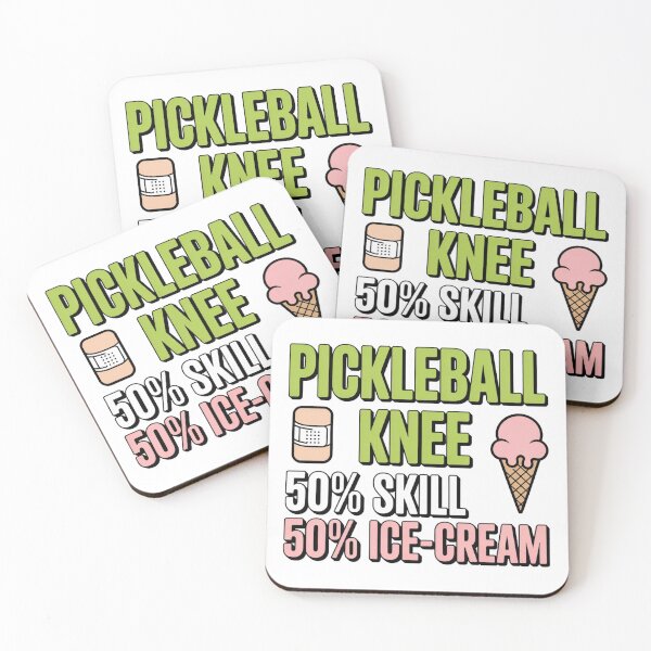 Item preview, Pickleball Knee 50% Skill 50% Ice-Cream T-Shirt – Funny Injury Recovery Tee, Court Humor & Soft-Serve Love designed and sold by WittyHolidayPrints – Retro Meme Tees.