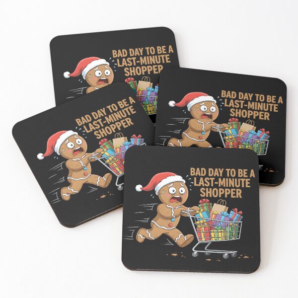 Item preview, Bad Day Stressed Gingerbread Man Last Minute Christmas Shopping Rush designed and sold by ZuToMi.
