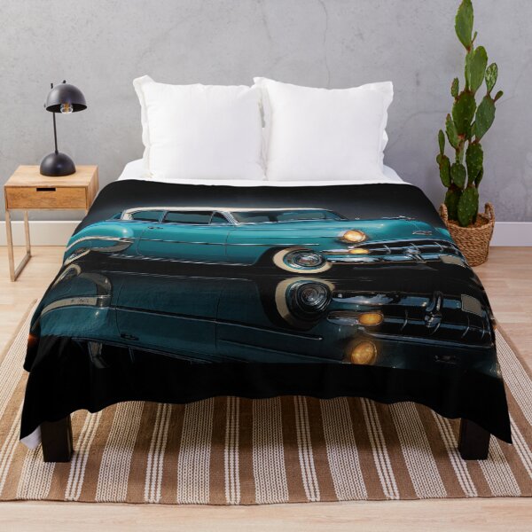 Item preview, 1954 Chevrolet Bel Air Artwork – Retro Turquoise Classic Car Illustration designed and sold by Stinky Lincy's Apparel Company.