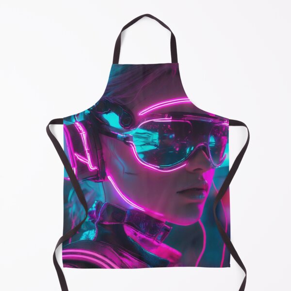 Item preview, Neon Cyberpunk Girl – Futuristic Tech Aesthetic Portrait designed and sold by Mo & Ko Design.