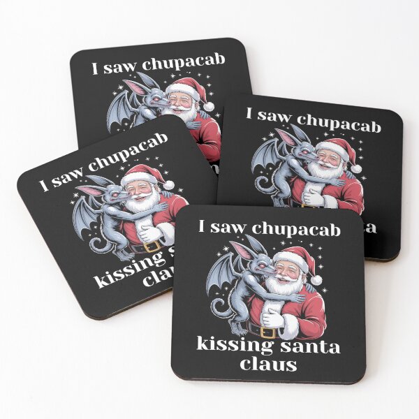 Item preview, Funny Chupacabra Christmas Design | I Saw Chupacabra Kissing Santa Claus | Cryptid Holiday Art designed and sold by love3617.