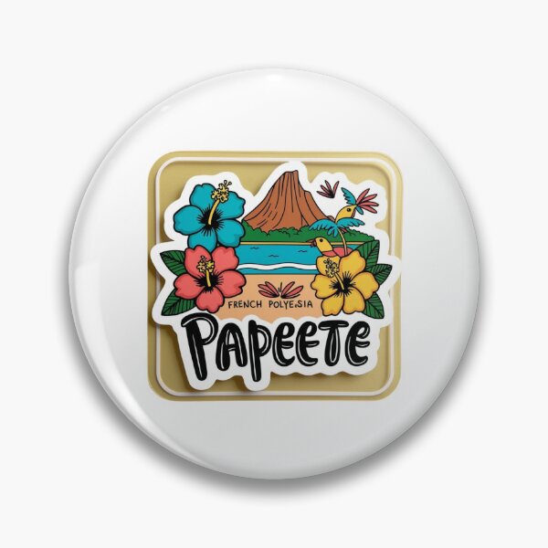 Item preview, Papeete French Polynesia | Tropical Island Travel Illustration designed and sold by KiValuate.