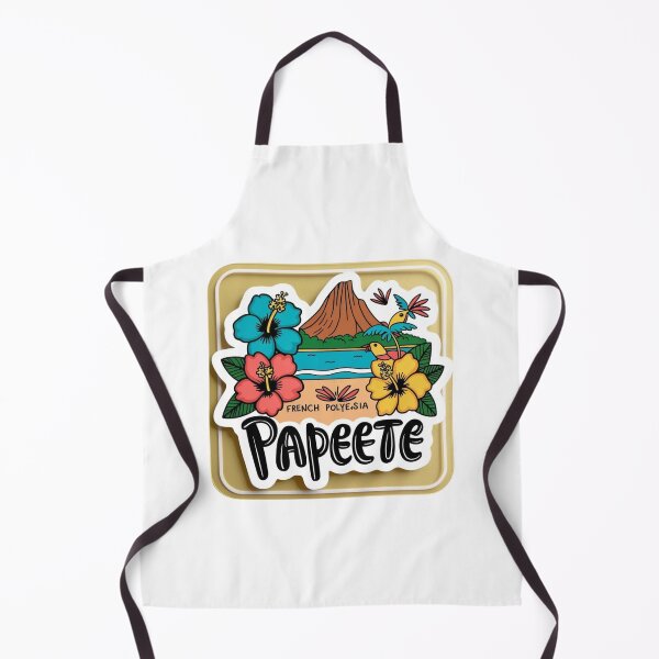 Item preview, Papeete French Polynesia | Tropical Island Travel Illustration designed and sold by KiValuate.