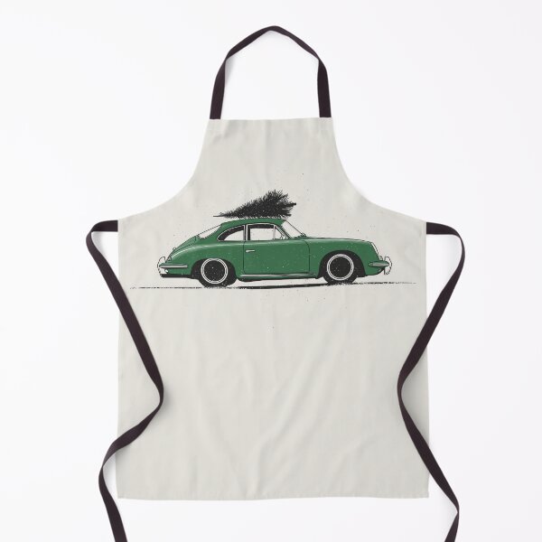 Item preview, Vintage Green Porsche 356 Christmas Tree essential illustration designed and sold by blackdogshop.
