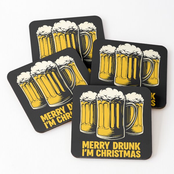 Item preview, Merry Drunk Christmas Beer Mugs Design designed and sold by DariusZD.