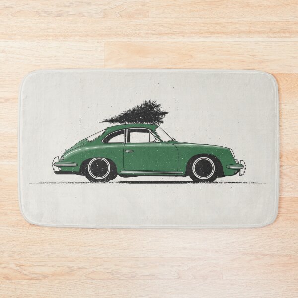 Item preview, Vintage Green Porsche 356 Christmas Tree essential illustration designed and sold by blackdogshop.
