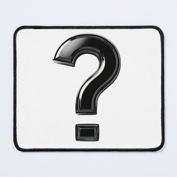 Item preview, Black Glossy Question Mark – Minimalist Symbol Art designed and sold by DuncanMaxStar .