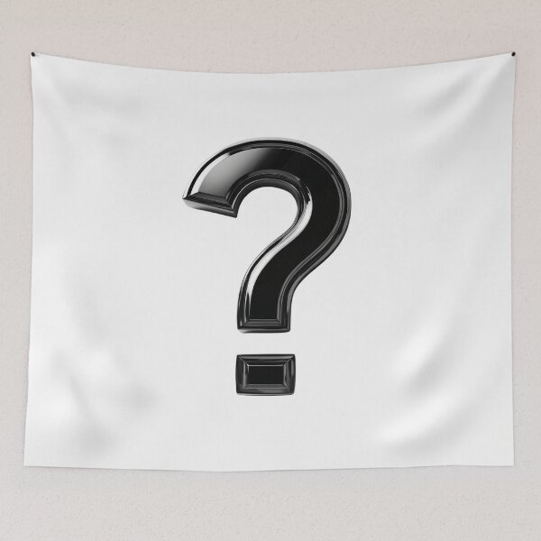 Item preview, Black Glossy Question Mark – Minimalist Symbol Art designed and sold by DuncanMaxStar .