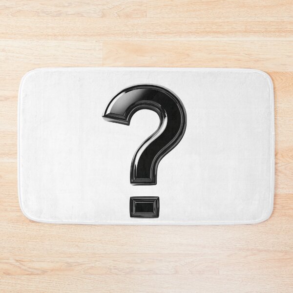 Item preview, Black Glossy Question Mark – Minimalist Symbol Art designed and sold by DuncanMaxStar .