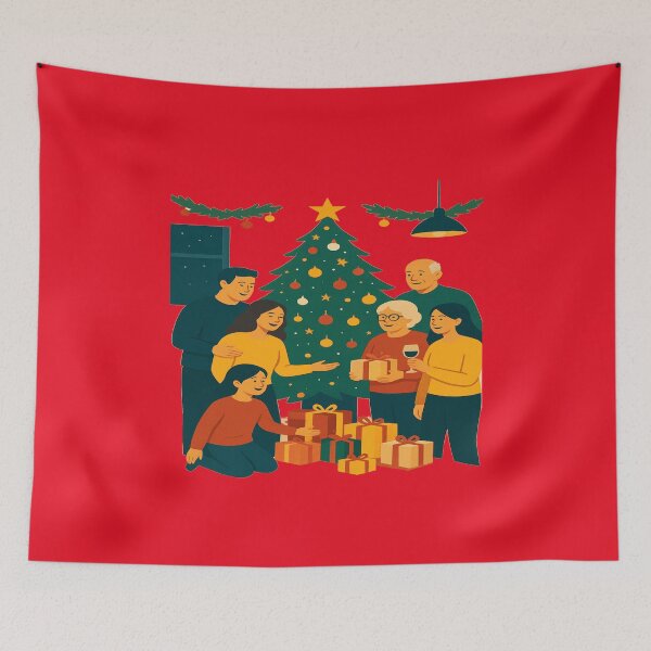 Item preview, merry christmas wishes retro style designed and sold by  Mudikeys.
