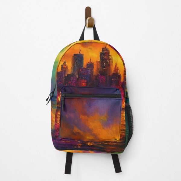 Item preview, Colorstorm Metropolis Abstract Skyline at Dusk designed and sold by Joey Santiago.