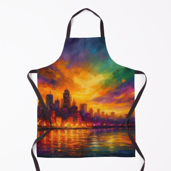 Item preview, Colorstorm Metropolis Abstract Skyline at Dusk designed and sold by Joey Santiago.