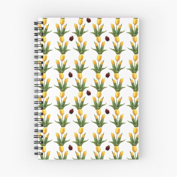 Item preview, Yellow tulip and Ladybug Seamless Pattern designed and sold by VOXEAU.