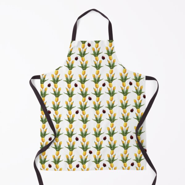 Item preview, Yellow tulip and Ladybug Seamless Pattern designed and sold by VOXEAU.