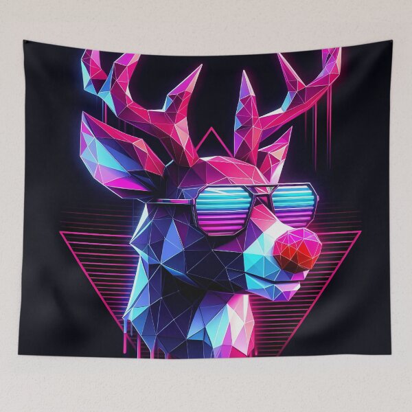 Item preview, Low Poly Rudolph designed and sold by NeonChillVibes.