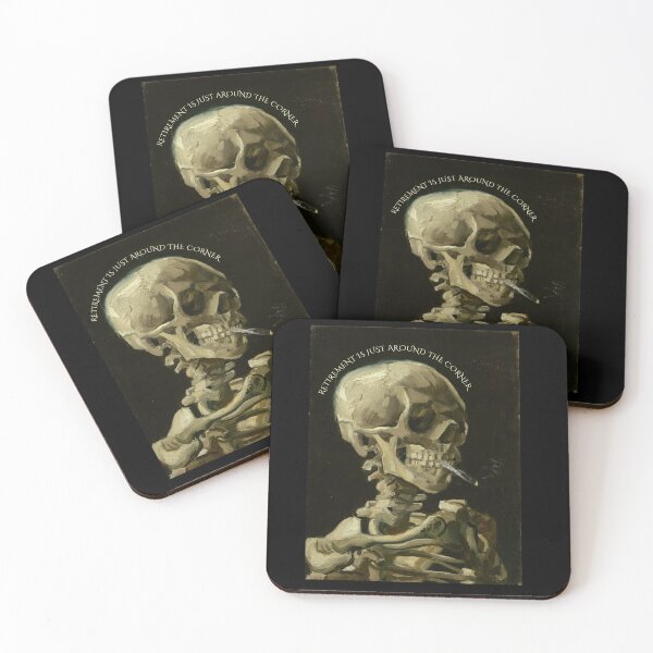 Item preview, Retirement Is Just Around The Corner - Funny Van Gogh Skeleton designed and sold by antimotivational.