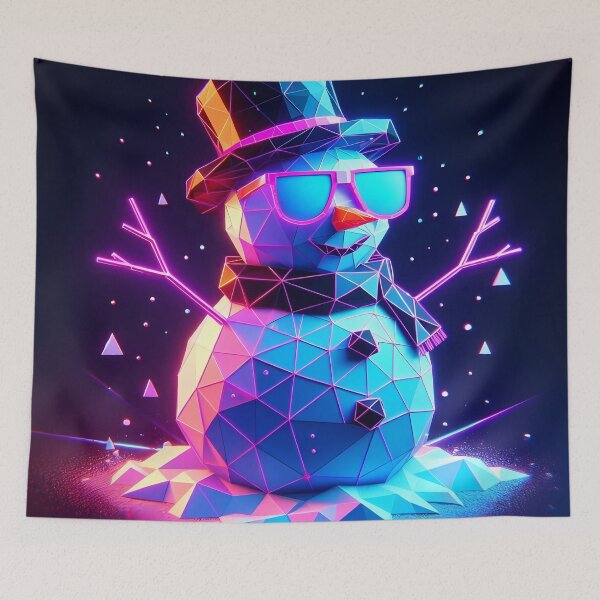 Aperçu de l'œuvre Low Poly Frosty créée et vendue par NeonChillVibes.