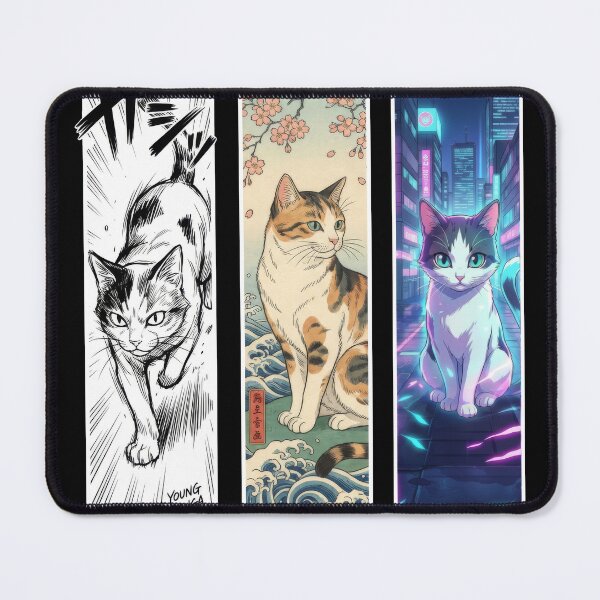 Item preview, Kento, Hiroyuki & Arisa - Japan Cats designed and sold by MindPrint Studio.