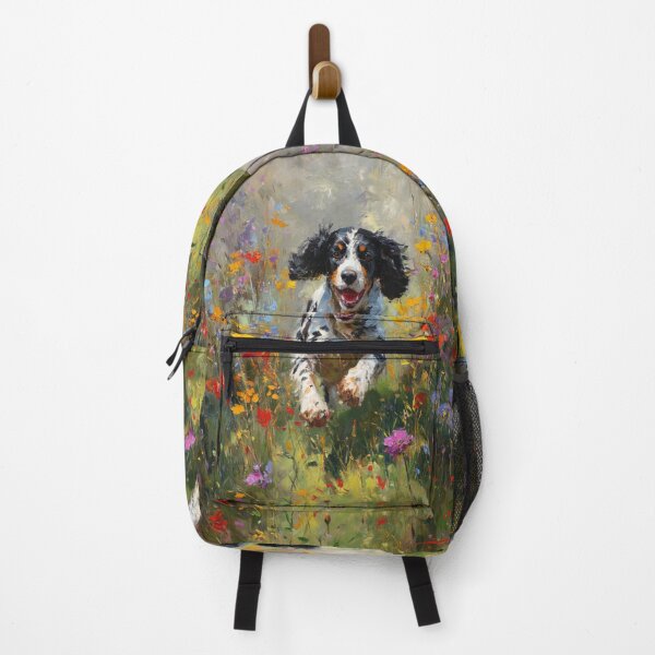 Item preview, A lively Cocker Spaniel bounding through a field of wildflowers, Dogs in Motion designed and sold by CDC40.