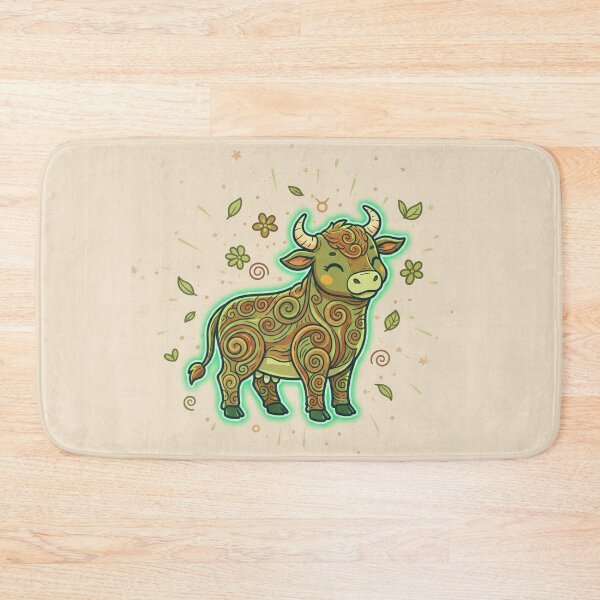 Item preview, Taurus Zodiac Art – Cosmic Bull Illustration designed and sold by Live_With_Suzy.