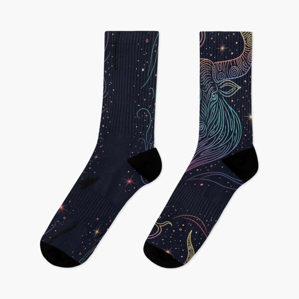 Item preview, Taurus Zodiac Art – Cosmic Bull Illustration designed and sold by Live_With_Suzy.