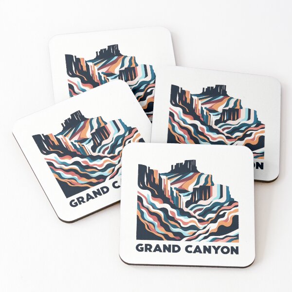 Item preview, Grand Canyon Minimal Cubism Art Print – Modern Abstract Landscape Wall Decor designed and sold by OzzFrequency.