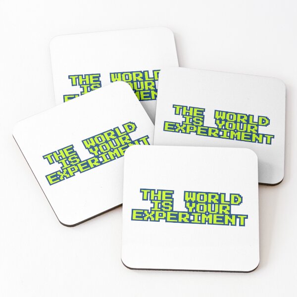 Item preview, The World Is Your Experiment Pixel Quote designed and sold by ReykorShop.