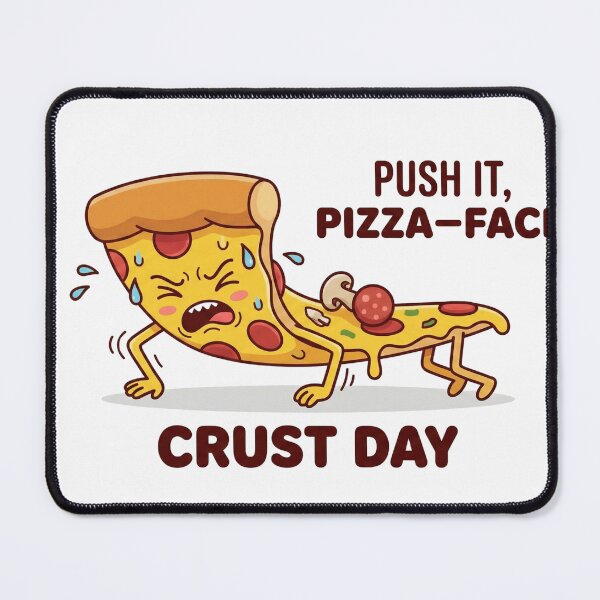 Item preview, Funny Pizza Slice Doing Pushups Fitness Whole Pizza In Mouth designed and sold by Bmd4Fitness.