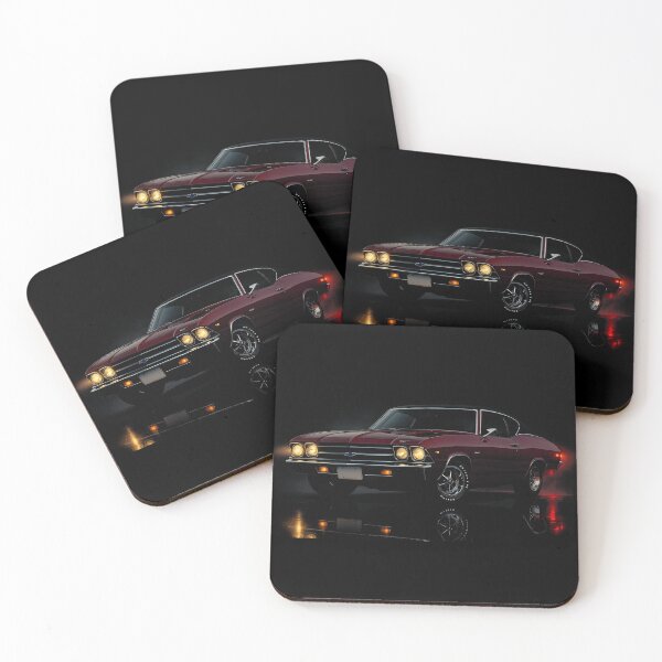 Item preview, 1969 Chevrolet Chevelle COPO Artwork – Classic Maroon Muscle Car Illustration designed and sold by Stinky Lincy's Apparel Company.