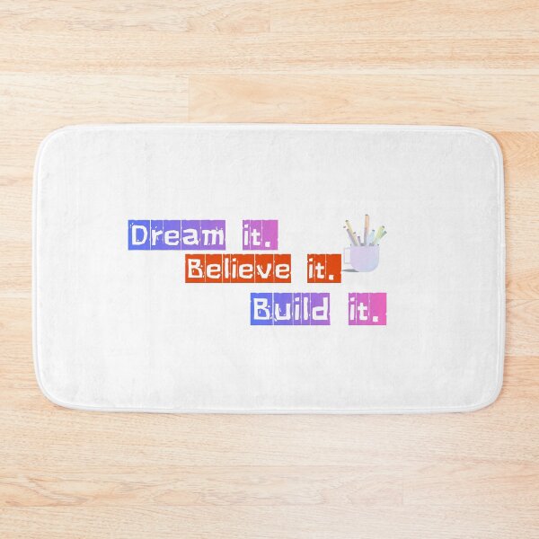Item preview, Dream It Believe It Build It – Motivational Quote Sticker | Bright Aesthetic Typography designed and sold by FreeArtStyle.