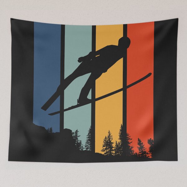 Item preview, Ski Jumping Retro Style designed and sold by Anniko Art Studio.