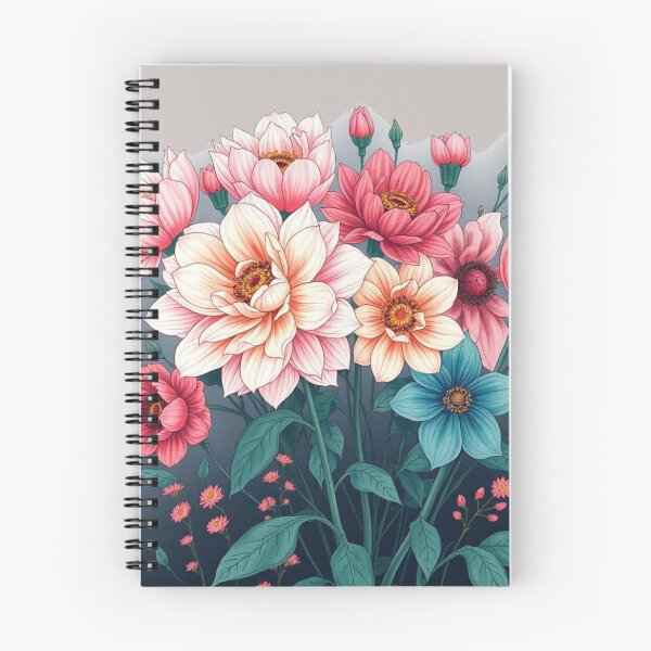 Item preview, pastel red& pink floral art designed and sold by  Mudikeys.