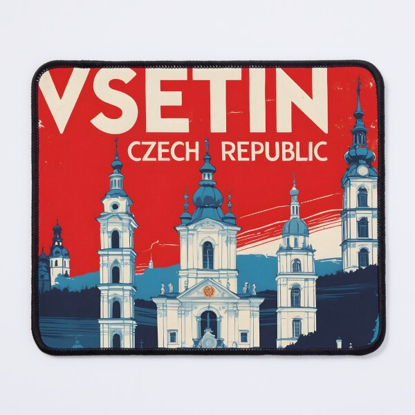 Item preview, Vsetin Cezch Republic 1950s Retro Poster Tourism designed and sold by TravelersGems.