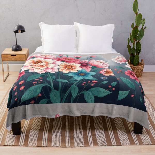 Item preview, pastel red& pink floral art designed and sold by  Mudikeys.