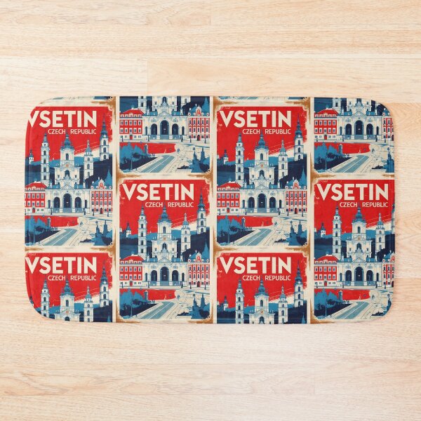 Item preview, Vsetin Cezch Republic 1950s Retro Poster Tourism designed and sold by TravelersGems.