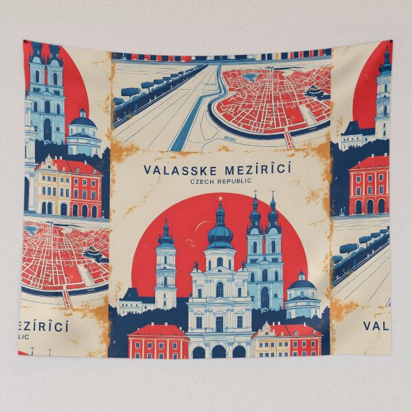 Item preview, Valasske Mizirici Cezch Republic 1950s Retro Poster Tourism designed and sold by TravelersGems.