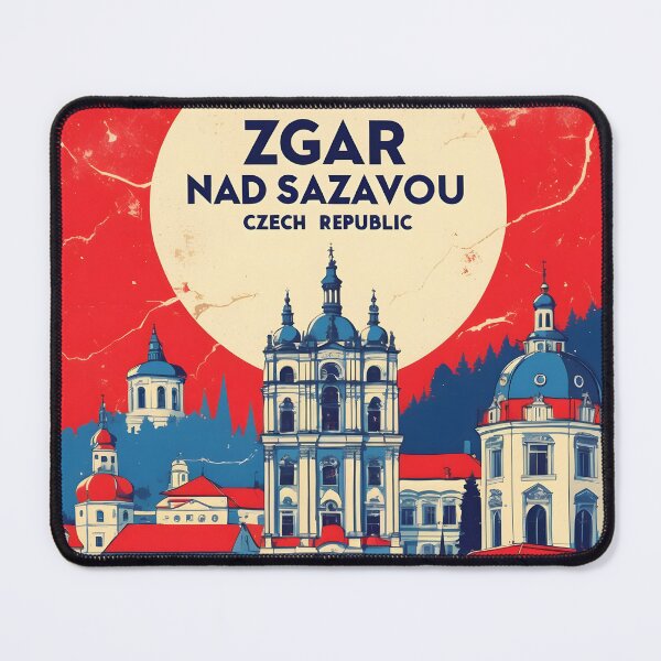 Item preview, Zgar Nad Sazavou Cezch Republic 1950s Retro Poster Tourism designed and sold by TravelersGems.
