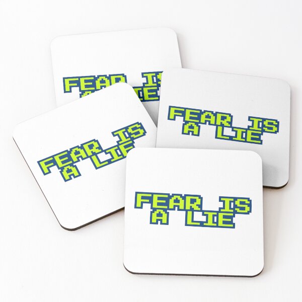 Item preview, Fear Is a Lie Pixel Message designed and sold by ReykorShop.
