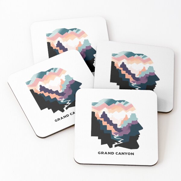 Item preview, Grand Canyon Minimal Cubism Art Print – Modern Abstract Landscape Wall Decor designed and sold by OzzFrequency.