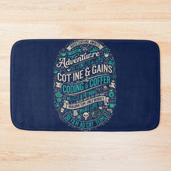 Item preview, Coding and Coffee Adventure - Life Hustle Typography Badge designed and sold by TobaGallery868.