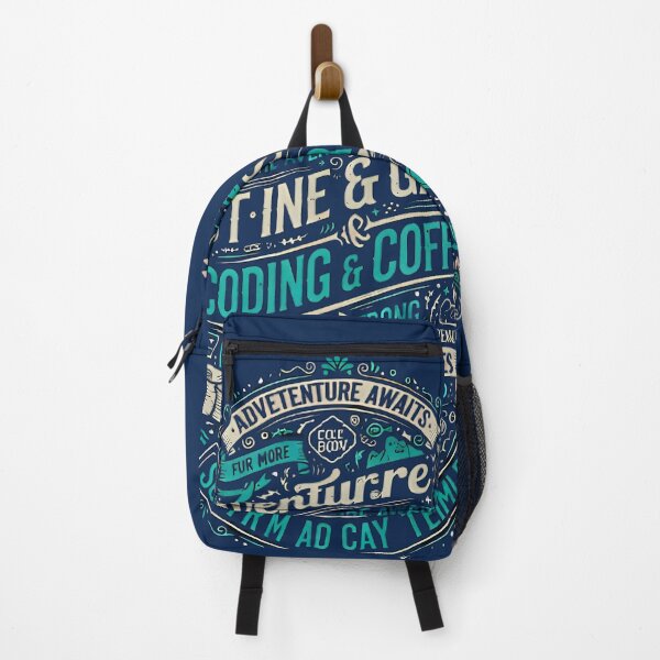 Item preview, Coding and Coffee Adventure - Life Hustle Typography Badge designed and sold by TobaGallery868.