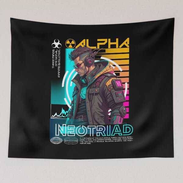 Item preview, Alpha Neotriad Neon Cyberpunk Poster designed and sold by Lineer22.