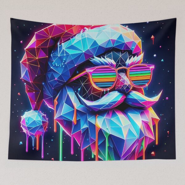 Item preview, Low Poly Santa designed and sold by NeonChillVibes.