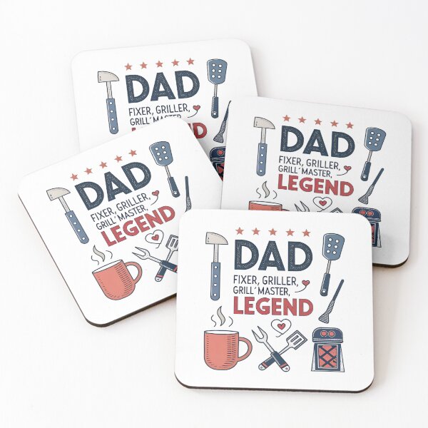 Item preview, Dad Fixer Griller Legend – Funny Cartoon Icon Design for Father’s Day designed and sold by VividOrganica.