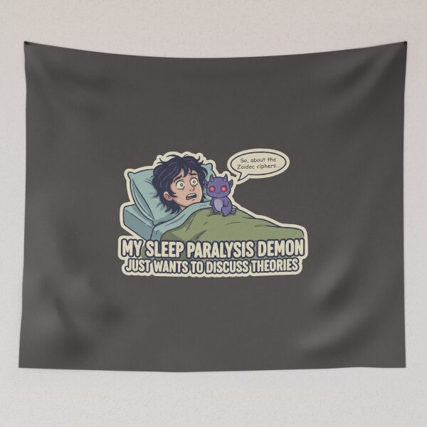 Item preview, Sleep Paralysis Demon Discusses True Crime Theories designed and sold by MythAndMotion.