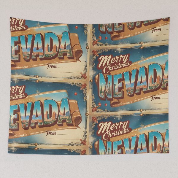 Item preview, Merry Christmas From Nevada USA Postcard Greetings Retro Travel Vintage designed and sold by TravelPostcardGems.